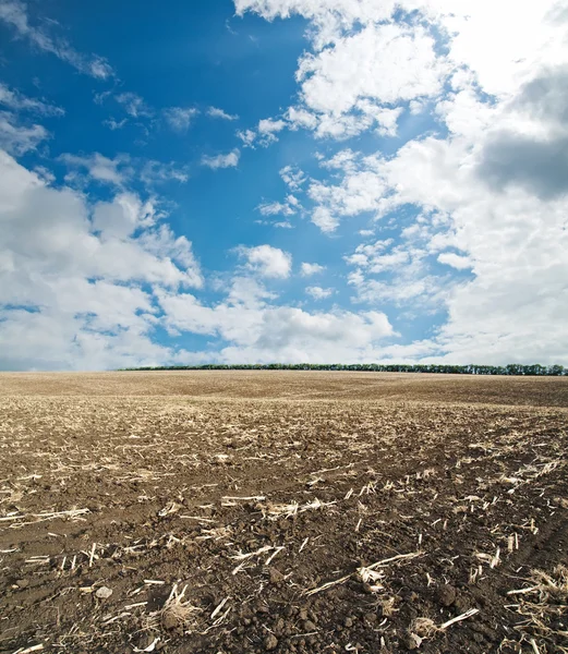 Black ploughed field — Stock Photo, Image