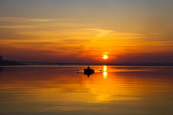 stock image Sunset over water