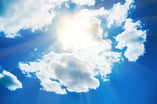 Sonne und Wolken Himmel — Stockfoto