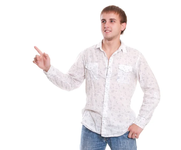 Молодой человек в рубашке — стоковое фото