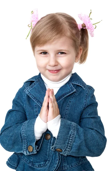 Dua eden kız — Stok fotoğraf