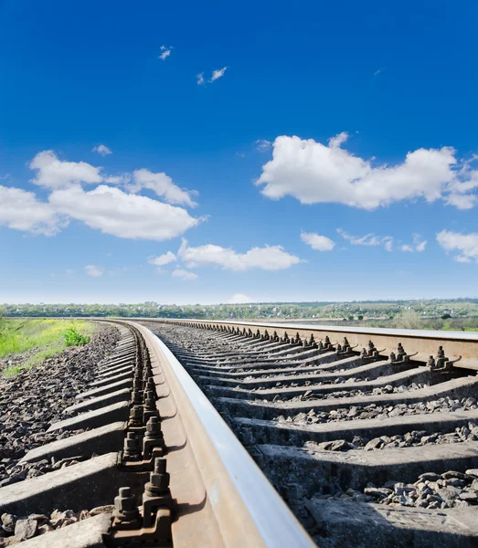 Low view to railroad — Stock Photo, Image