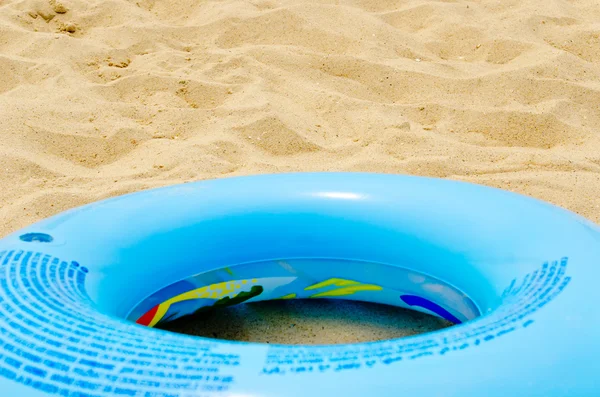 stock image Blue sircle on sand