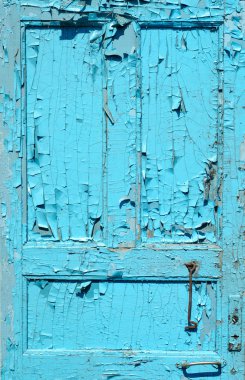 Old blue door clipart