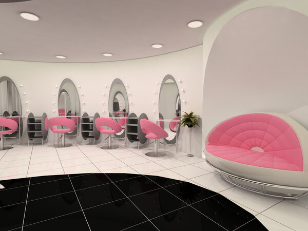 Interior of Professional beauty salon