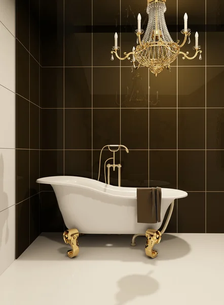 Luxury bath in bathroom Stock Image