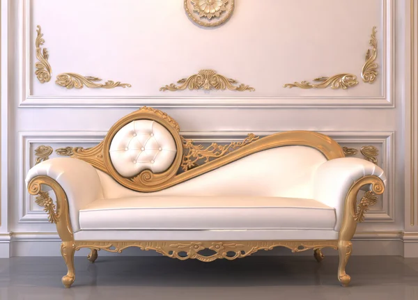 Luxe sofa met lamp in pracht interieur — Stockfoto