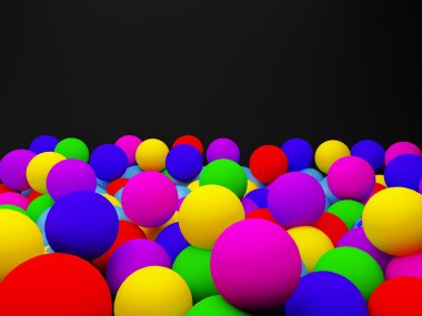 Color balls on the black background clipart