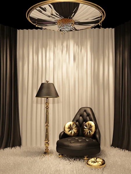 Mobiliário de luxo no interior real — Fotografia de Stock