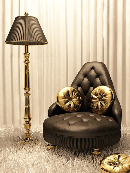 Luxurious furniture in design interior — Stock Photo, Image