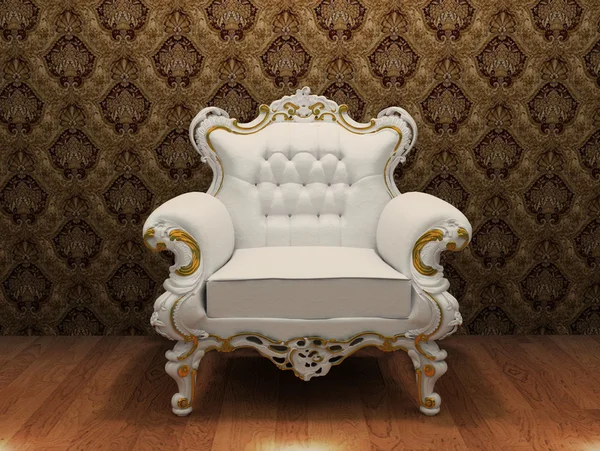Luxuriöser Sessel mit Dekorationsrahmen im alten Stil — Stockfoto