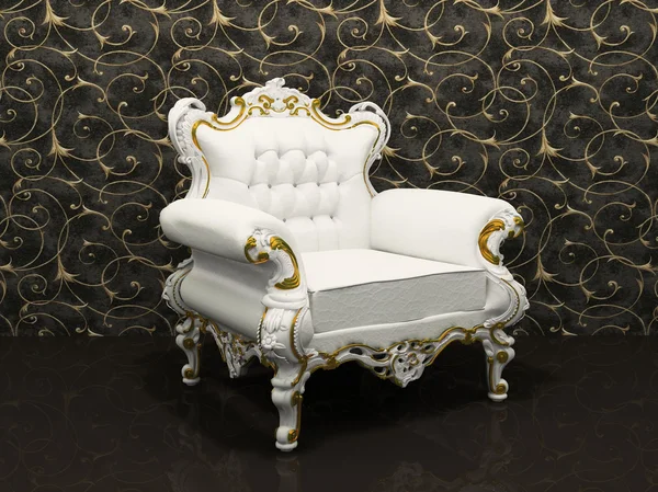 Skóra luksusowy fotel z ramki na tapetę z de tle — Zdjęcie stockowe
