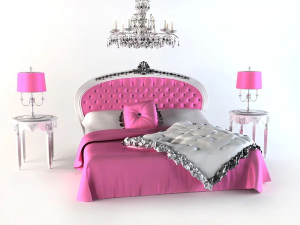 Luxe bed. slaapkamer — Stockfoto