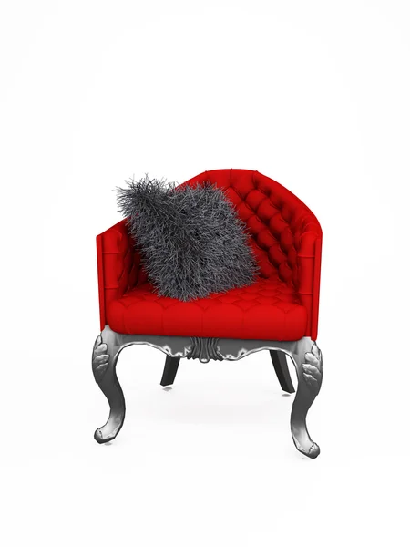 Стильное и роскошное кресло с подушкой. Стул — стоковое фото