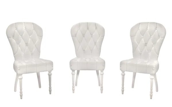 白い背景の上の空白のアームチェア。椅子. — ストック写真