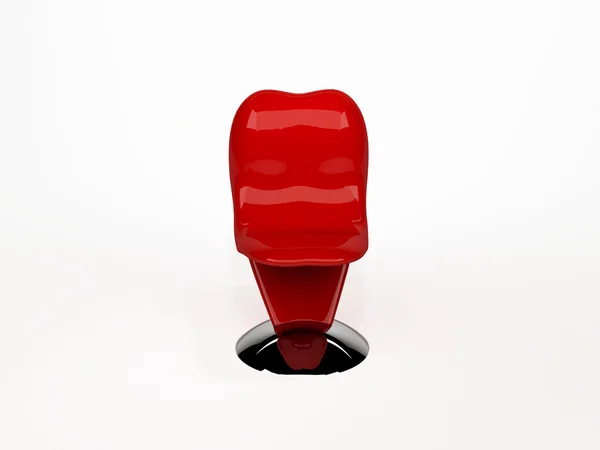 椅子模型的舌头在脸上。雕塑的舌头， — 图库照片