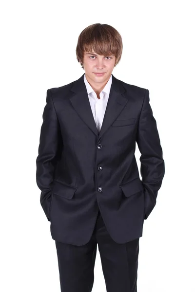 Ritratto di un giovane uomo d'affari in posa in studio — Foto Stock