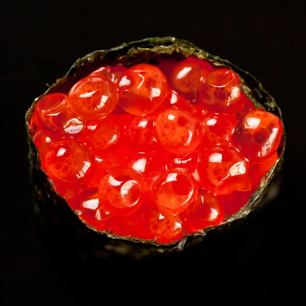 Red Caviar in sushi — Stock Photo, Image