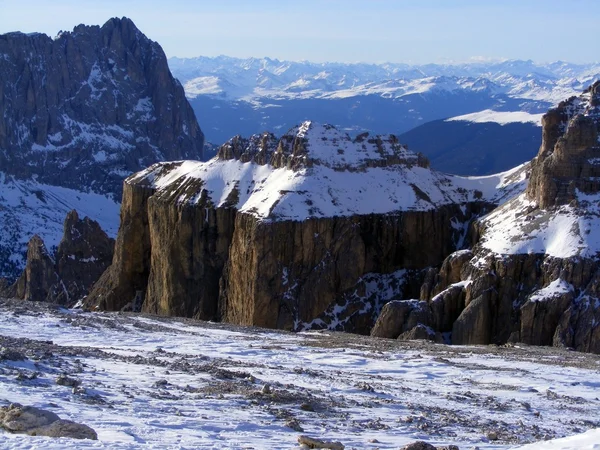 Dolomiterna bergen Vinn vinter — Stockfoto
