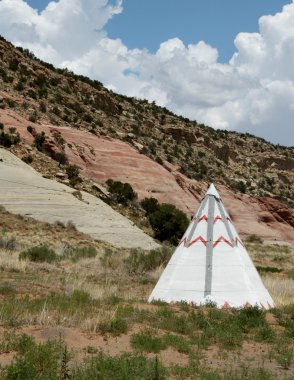 Tee Pee at Chief Yellow Horse in Arizona clipart