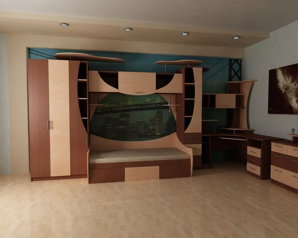 O quarto de crianças construído Imagens De Bancos De Imagens