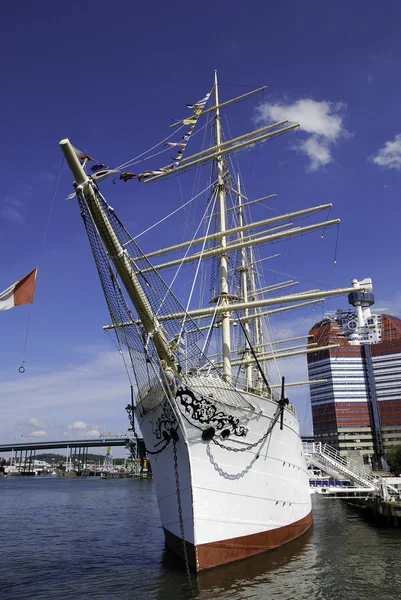 stock image Floating hotel in the Gothenburg harbour