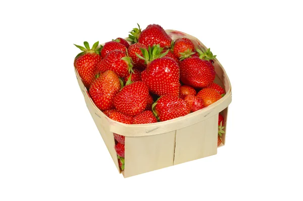 Košík na ovoce jahody — Stock fotografie