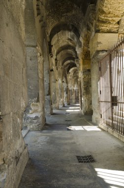 Corridor around a roman amphitheater clipart