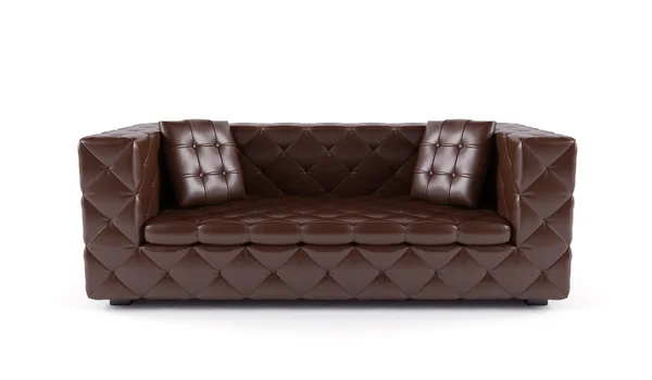 Luksusowa kanapa brązowy — Zdjęcie stockowe