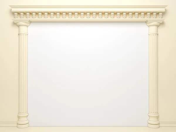 Klassisk portal med kolumner och en arkad — Stockfoto