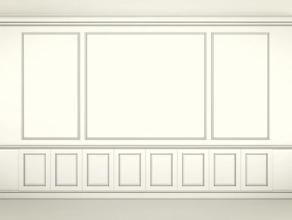 Klassieke witte muur — Stockfoto