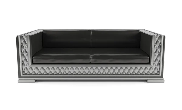 Lujoso sofá aislado sobre fondo blanco — Foto de Stock