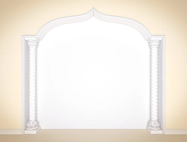 Arco no estilo oriental, com colunas — Fotografia de Stock