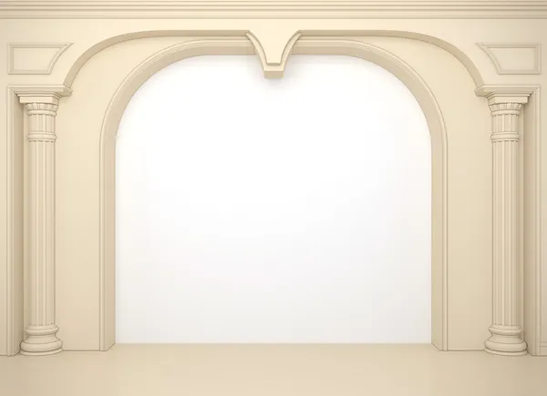 Класичний портал з колонами і аркадою — стокове фото