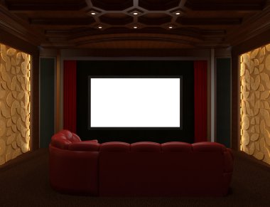 Interior Home Cinema clipart