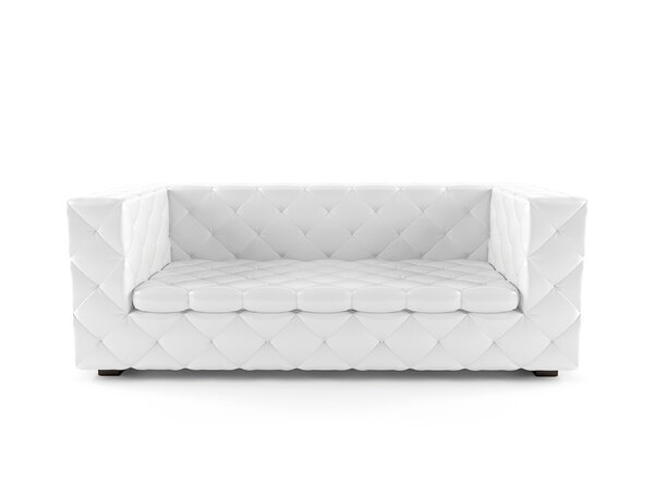Luxurious white sofa white leather