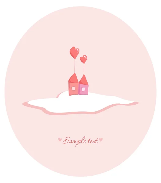 Heart House. Place for your text. — Stock Photo, Image