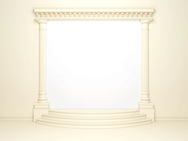 Portal clasic cu coloane și o arcadă — Fotografie, imagine de stoc