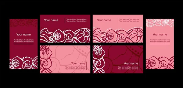 Set of templates for business cards. Elements for design — Stock Photo, Image