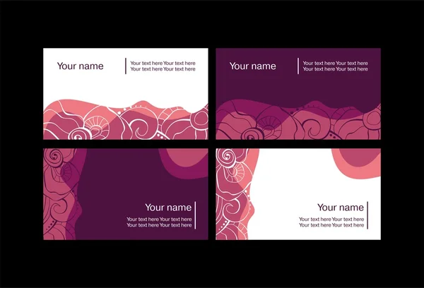 Conjunto de plantillas para tarjetas de visita. Elementos para el diseño — Foto de Stock