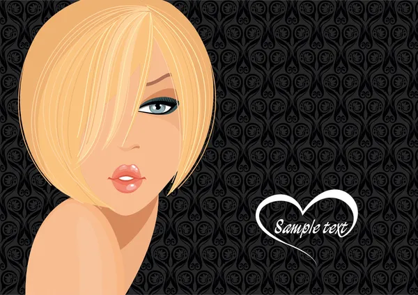 Fashion girl. Background. Place for your text — Stock Photo, Image