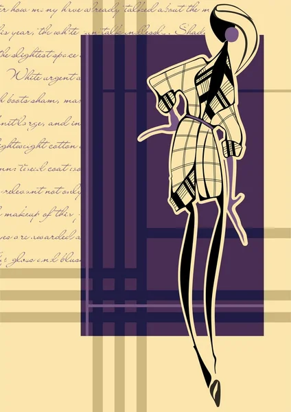 Ілюстрація дівчина моди — стоковий вектор