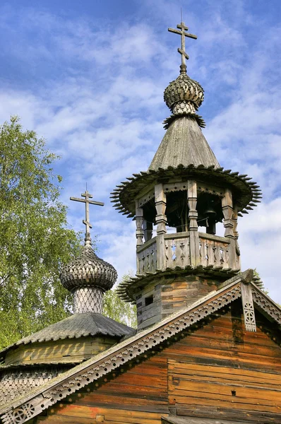 木制教堂。俄罗斯 图库图片