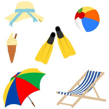 A day at the beach clipart