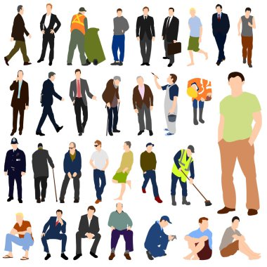 Lots of Men Set 01 clipart