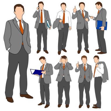 Business Men Group Set 01 clipart