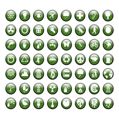 Environmental Green Icons clipart