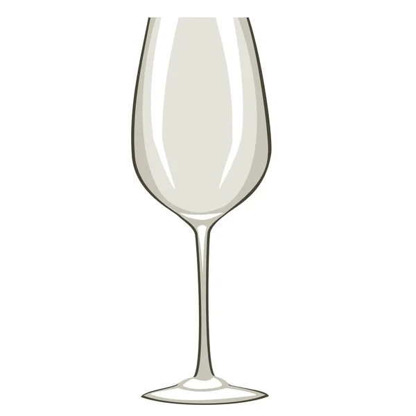 Bicchiere di vino vuoto — Vettoriale Stock