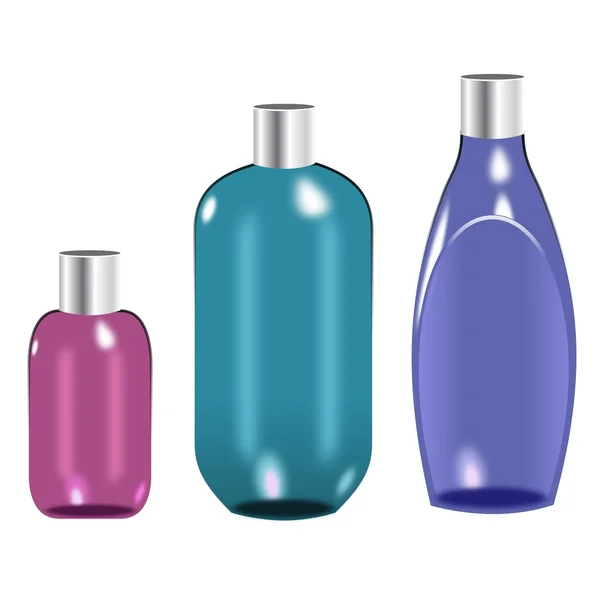Set di bottiglie di plastica 3 — Vettoriale Stock