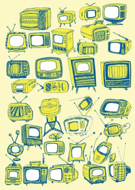 Retro TVs Collection clipart